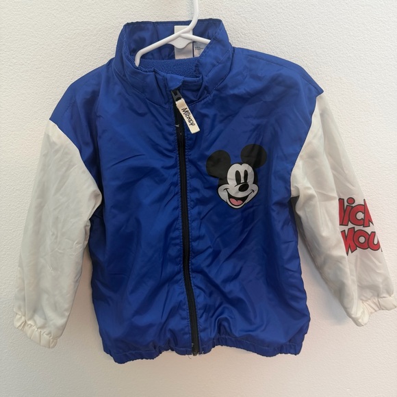 Disney Other - Disney Mickey Mouse Kids Blue Zip-Up Jacket | Size 4T | Fleece Lined